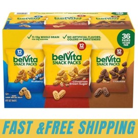 belVita Bites Breakfast Biscuits Variety Pack (1 oz., 36 pk.) FRESH