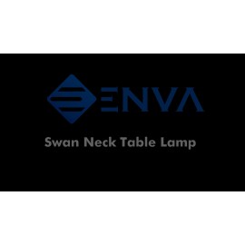 Enva Turkish Moroccan Glass Mosaic Swan Neck Tiffany Table Lamp Light Large Globe