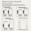 WONICY Long No Hook Shower Curtain with Snap in Liner,