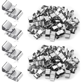 altivox Trailer Frame Wire Clips, 304 Stainless Steel Clips 200 Pcs Metal Cable Clips Double Wire Trailer Wire Clips Wire Clamps for PV Wiring Boat Cable, Boat Trailer