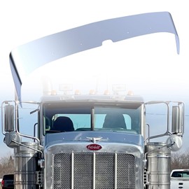IBESTWOLF Front Stainless Steel Hood Deflector Bug Deflector Compatible with 2007-2018 Peterbilt 388 389