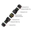 4 Pin IP68 Outdoor Waterproof Electrical Wire Connector for 5-12mm