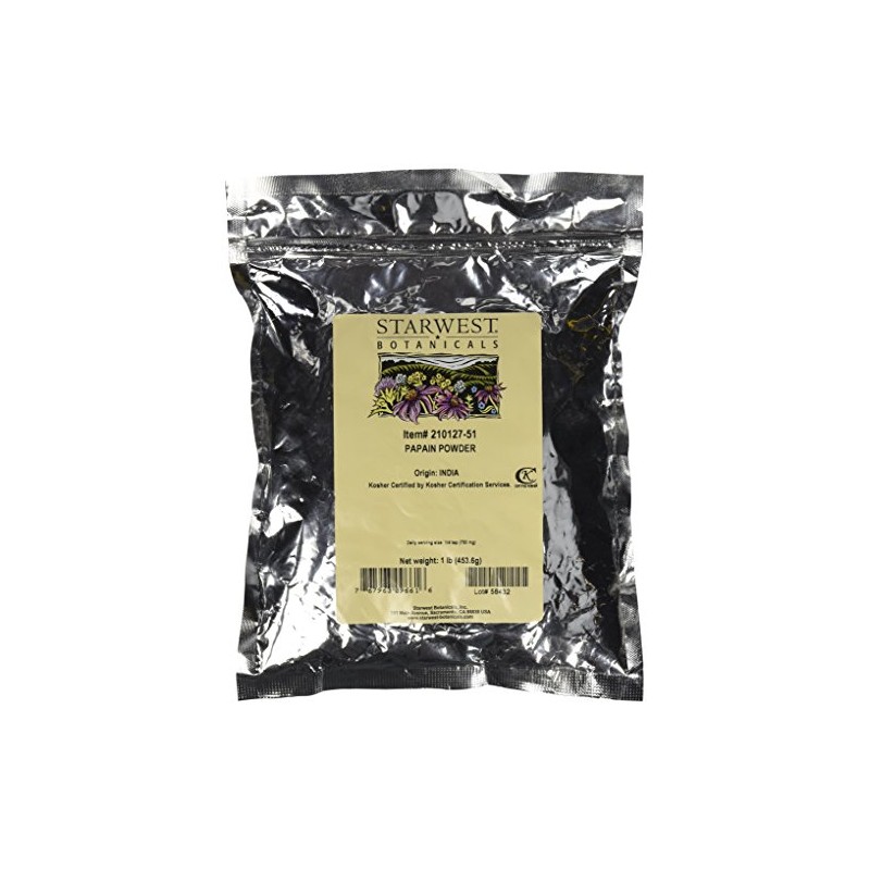 Starwest Botanicals Papain Powder 2,000 USP/mg 1 Lbs