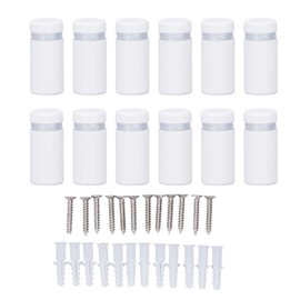 12Pcs Wall Mount Standoff Screw Stainless Steel Mounting Screw for Advertising 12x25mm