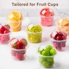 100 Pack 9 OZ Clear Plastic Cups with Dome Lids,