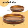 Acacia Wood Lazy Susan - 10 Inch Decorative Turntable for