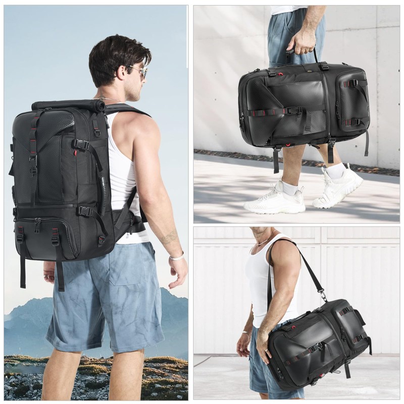 60L Large Travel Backpack for Men, 17 Inch Laptop Backpack