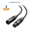 Cable Matters 2-Pack, Gold Plated XLR Male to Female Microphone