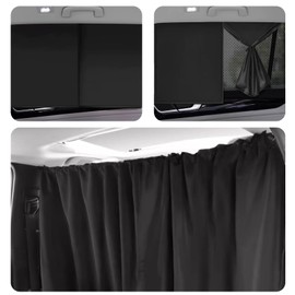 3 PCS Car Curtains 95% Light Blocking Car Window Shades, 1 Car Privacy Curtain and 2 Magnetic Side Window Covers, Car Shades for Back Windows Baby, Car Camping Essentials