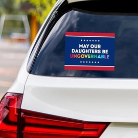 May Our Daughters Be Ungovernable Protest Vinyl Sticker, Resist Hate Decal, Anti-Trump, No Kings Liberty Sticker, Resist Fascism Car Bumper Sticker, 6" x 4.5"