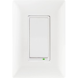 Domuslight E90382 Dimmer de Escalera Inalámbrico Z-Wave 3 Hilos (600W), con Placa Alpha Blanca Incluida