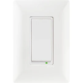 Domuslight E90382 Dimmer de Escalera Inalámbrico Z-Wave 3 Hilos (600W), con Placa Alpha Blanca Incluida