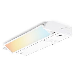 Parmida LED Technologies LED Swivel Under Cabinet Lighting, Hardwired or Plug-in Installation, 8", 6W, 3CCT Color Selectable - 3000/4000K/5000K, Rotatable Lens, Dimmable, Linkable, 120V, 360LM, White