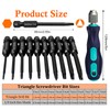 Pack of 10 Triangle Screwdriver Bits 65 mm Hex Shank