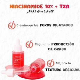 Suero Facial Despigmentante con Niacinamida 10% y TXA 4% | Serum Niacinamida para Manchas e Imperfecciones, Unifica el Tono, Ilumina la Piel
