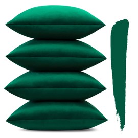 Sungeek Set of 4 Velvet Cushion Covers, 45 x 45 cm, Decorative Cushion Covers, Soft Cushion Cover, Decorative Cushion, Sofa Cushion, Couch Cushion, Decorative Cover for Sofa, Bedroom, Living Room