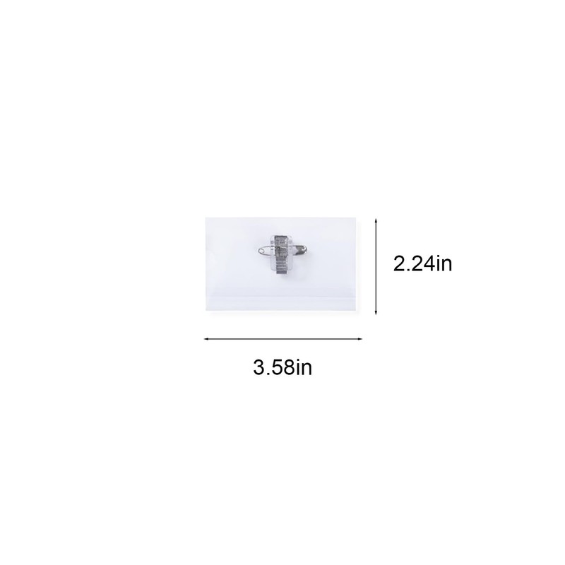 WEAXIO 50pcs Name Badge Holders - Pin & Clip Style