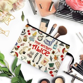 La bolsa de cosméticos ZHANTUONE hecha de lona de alta calidad no solo es novedosa y única, sino que también es segura y práctica con una cierre de metal confiable como interruptor, B