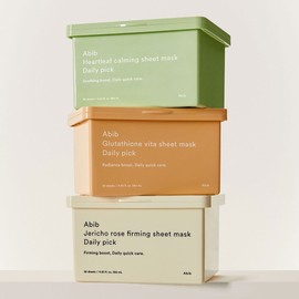 Aviv [1&1&1] Daily pick 30 sheets + 30 sheets + 30 sheets Houttuynia cordata soothing sheet mask Hyaluronic moisture sheet mask Resurrection plant elasticity sheet mask / [1&1&1] 뽑아쓰는 데일리 픽 30매+30매+30매 어성초 진정 시트 마스크 히알루론 수분 시트 마스크 부활초 탄력 시트 마스크