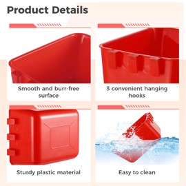 Tideme 20 Pcs Cage Cups 16 oz Chicken Feeder Waterer Birds Feeders Hanging Bunny Cage Feeder Chicken Water Bowl Feeding Seed Bowl for Pet Parrot Rooster Parakeet Gamefowl Poultry Pigeon Wire Cage