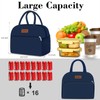 Coobiiya Lunch Bag for Men and Women - Navy Blue,