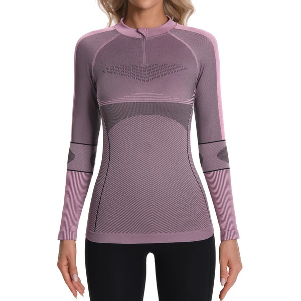 ATTRACO Thermal Long Sleeve Shirts for Women Cold Weather Athletic