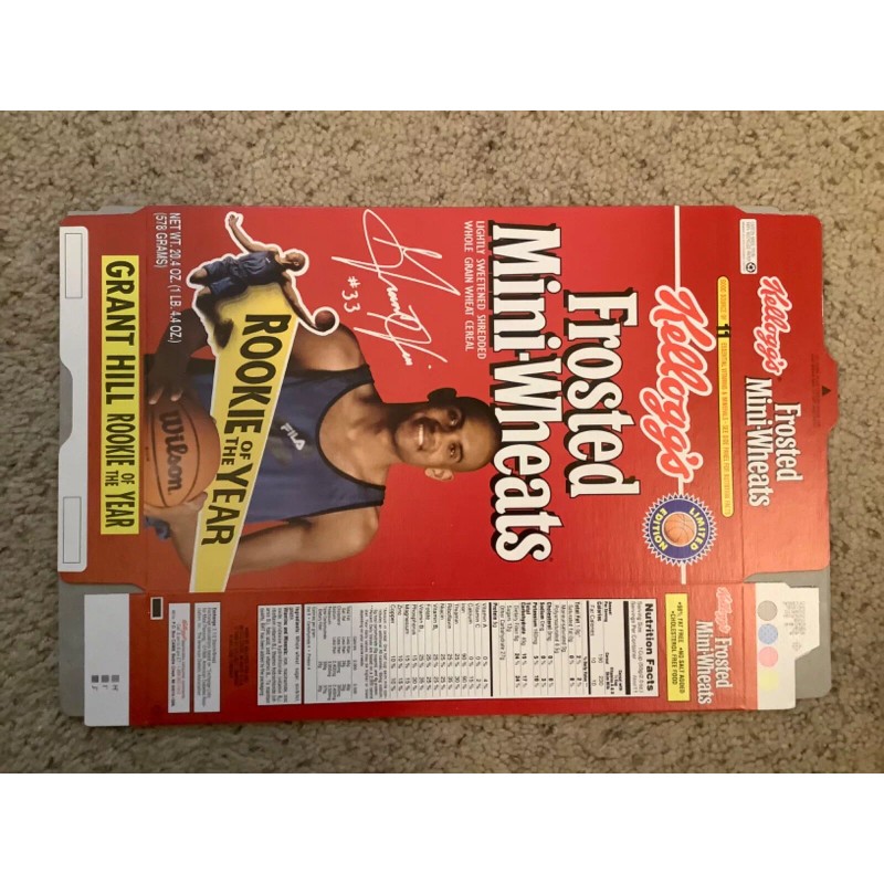 Kellogg VTG 1995 Kellogg’s Frosted Mini-Wheats GRANT HILL ROTY Empty