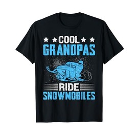 Cool Grandpas Ride Snowmobiles Granddad Snowcross Motor Sled T-Shirt
