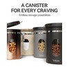Veken Coffee Canister with Window,Airtight Stainless Steel Kitchen Food Storage