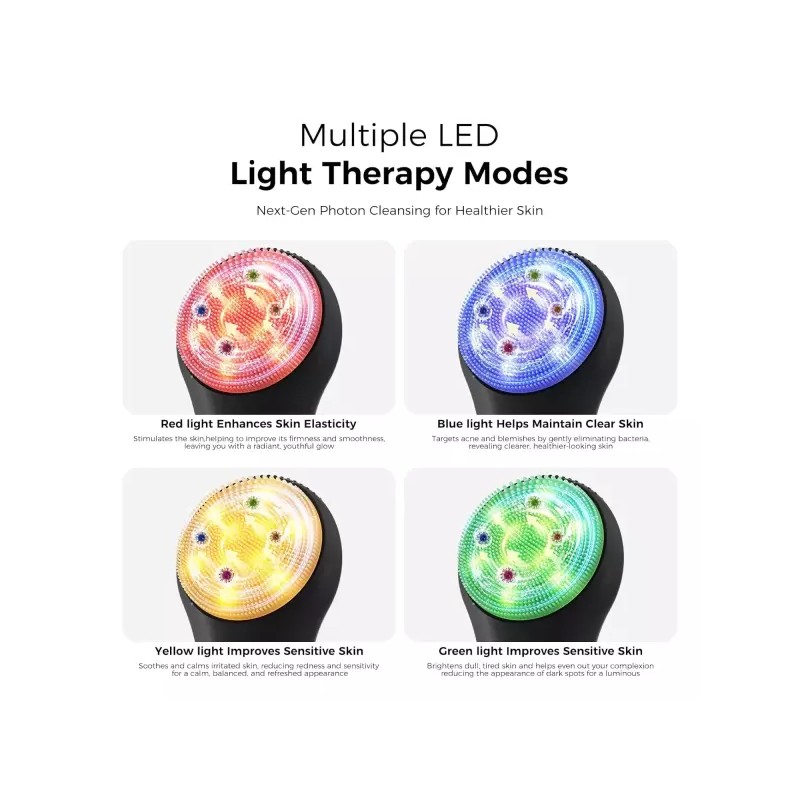 Face Scrubber 페이스 스크러버 페이셜 클렌징 브러시 - 4개의 LED