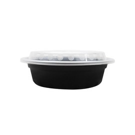 Karat IM-FC4016B 16 oz PP Microwavable Container PP Polypropylene - Black (Case of 150)