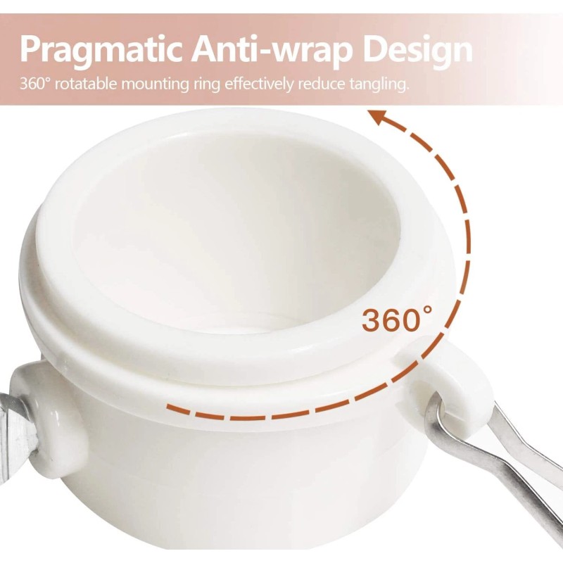 Anley 2Pcs Tangle Free Flag Pole Mounting Ring Clip -