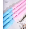 Viyffo Spiral Taper Candles 12 Inch Gradient Pink and Blue