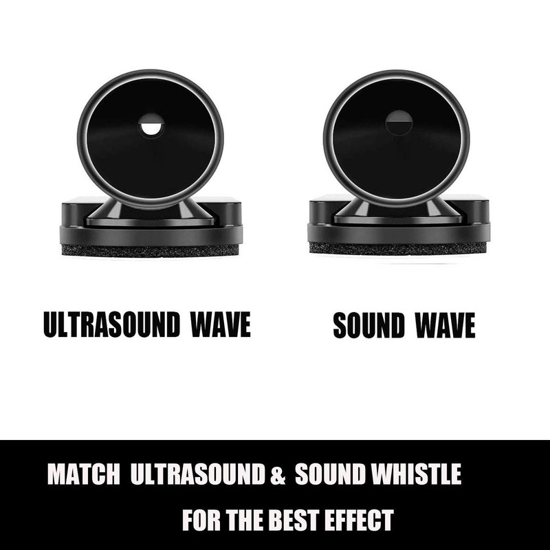 WeTest Pack of 4 Deer Whistles Deer Warning Devices, Black