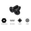 cSeao 12-Pack M6 x 85mm Black Flat Head Allen Head