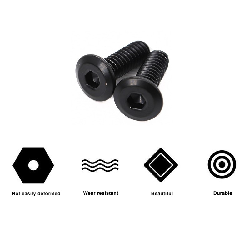 cSeao 12-Pack M6 x 85mm Black Flat Head Allen Head