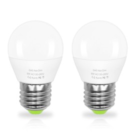 6W E26 Small Globe LED Bulb 60W Equivalent G45/A15 E26 Standard Screw Base 120V-265V Frosted Daylight White 750LM Waterproof for Fridge Light Pendant Vanity Mirror Home Lighting Non-Dimmable (2 Pack)