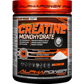ALPHAPOWER FOOD Creatine Monohydrate, Vegan - Bioactive Creatine Powder 1 kg, Neutral I Laboratory Tested, Ultra Micronised from Germany - Kosher & Halal Certified