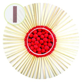 3" Red Craft Color Matches 500 Count - Plus 5 Free Strikers!!! - (3 inches Long) - Wholesale Bulk Safety Matches (500) (RED)