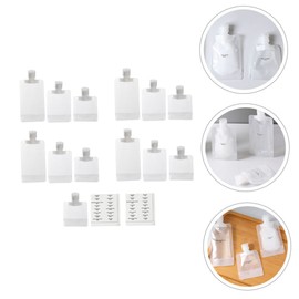 TOVINANNA Travel Cosmetic Container Set 14pcs Dispensing Bottle Kit Skincare Bag Toiletry Bag Airtight Travel Minis