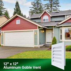 ForoGore 12" x 12" Gable Vent Aluminum Attic Vent with Screen Door Vents for Exterior Door Ventilation in House Shed Vent