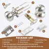 RAZCC Privacy Door Knobs, 3 Pack Satin Nickel Door Knobs