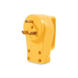 Camco 55245 30A Plug with PowerGrip - Clamshell, Yellow|Yellow