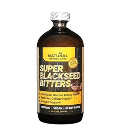 SUPER BLACK-SEED BITTER- Aids in Digestive health,Immune support, Brain function, Detoxification,Joint mobility, Vegan, Organic 16oz