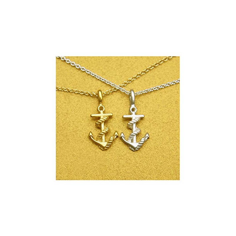 Hunder River Anchor Pendant Friendship Necklace(2 Anchor)