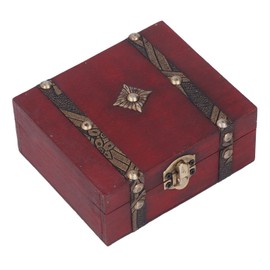 Wooden Treasure Chest, Retro Chinese Style Cedarwood Jewelry Box for Jewelry Files, Lightweight Portable Keepsake Box