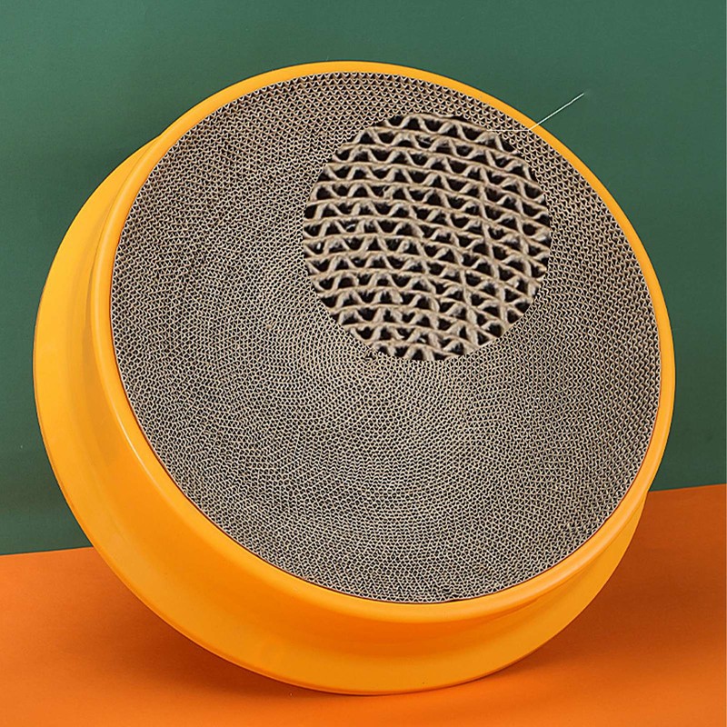 Cat Scratcher Bed with Replaceable Scratching Board Large Round Shape