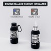 Exllena Small Water Bottle 12oz with Clip, Double Wall Stainless