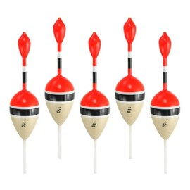 PATIKIL Fishing Slip Bobber Float 1/2oz 15g, 5 Pack Balsa Slide Floats Fishing Cork for Crappie Panfish Trout Bass, Black