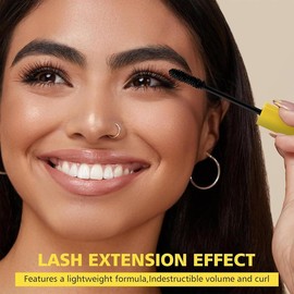 Bubble Mascara - Bubble Washable Mascara Volumizing & Defining | Waterproof | Smudge-Proof | Clump-Free Make Up Formula, Bubble Lash Mascar Creates Well-Defined Lashes Enhances Natural Look:_1 pack